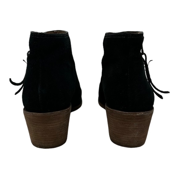 Madewell black suede block heel ankle boots size 10 - Picture 13 of 13